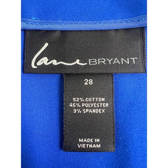 Lane Bryant Women's Blue Double Weave Stretch Skirt Size 28 - New With Tags - Picture 5 of 11